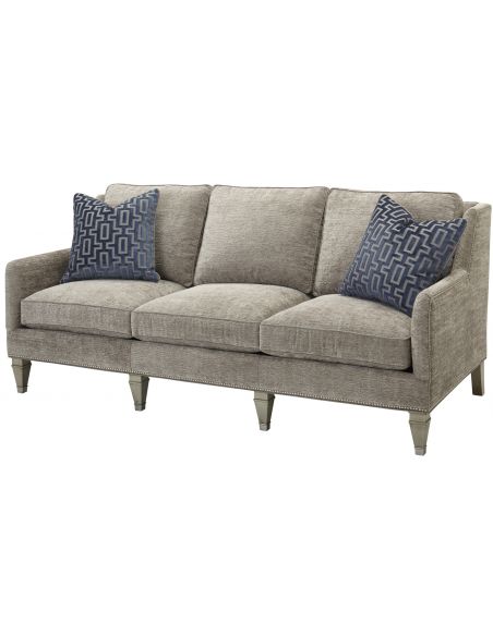 Upholstered Wingback Sofa