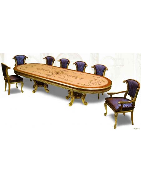 21 Exquisite marquetry and detail. Luxury dining furniture.