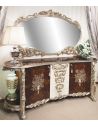 Breakfronts & China Cabinets 11 Exquisite marquetry work. Breakfront and matching mirror.