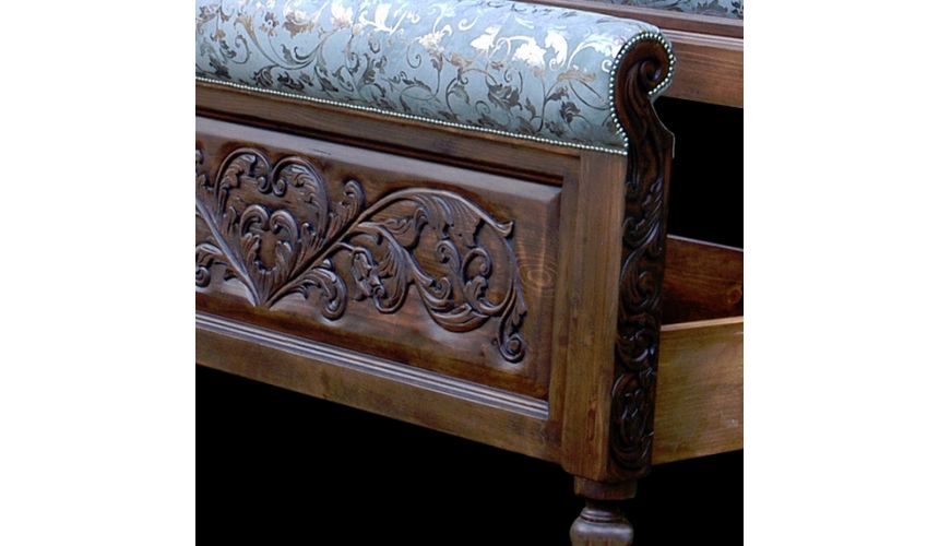 BEDS - Queen, King & California King Sizes Fancy leather bed. High style western furniture. The best in cowboy decor.