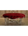 Luxury Leather & Upholstered Furniture Fancy Ottoman. Stylish Furnishings