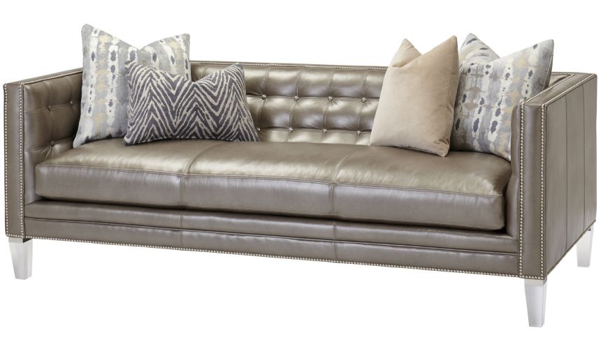 SOFA, COUCH & LOVESEAT Tufted Upholstered Wingback Sofa