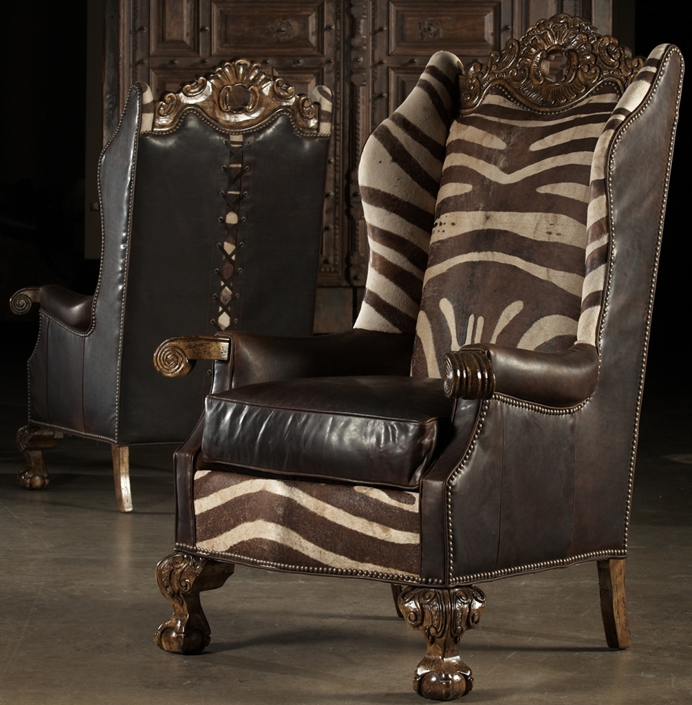 Luxury Leather & Upholstered Furniture Finely Carved Arm Chair. Fine Furnishings