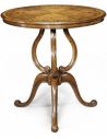 Round & Oval Side Tables Distressed Walnut Round Side Table-79