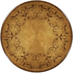 Round & Oval Side Tables Distressed Walnut Round Side Table-79 2
