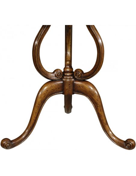 Round & Oval Side Tables Distressed Walnut Round Side Table-79
