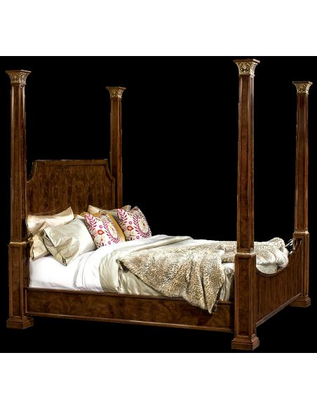 Four post bed. American made furniture and furnishings. 