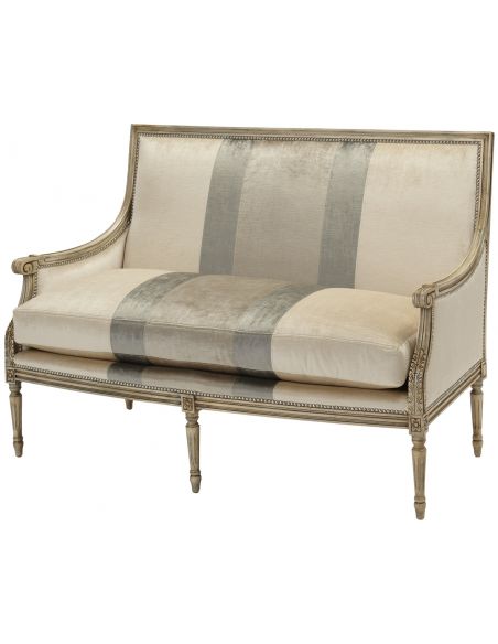 Luxury Leather & Upholstered Furniture Upholstered Settee Sofa