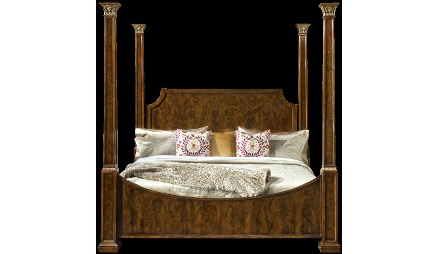 Queen and King Sized Beds Four post bed. American made furniture and furnishings.