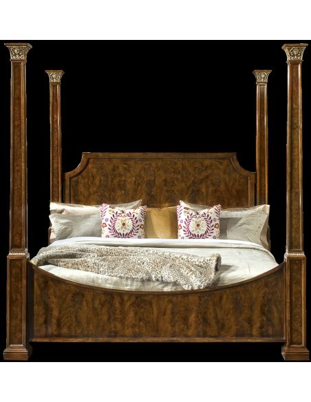 Queen and King Sized Beds Four post bed. American made furniture and furnishings.