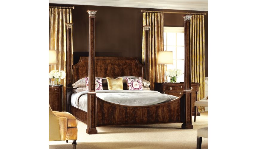 Queen and King Sized Beds Four post bed. American made furniture and furnishings.