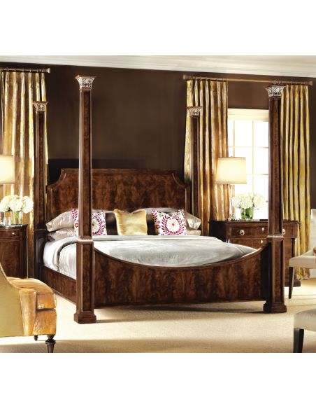 Queen and King Sized Beds Four post bed. American made furniture and furnishings.