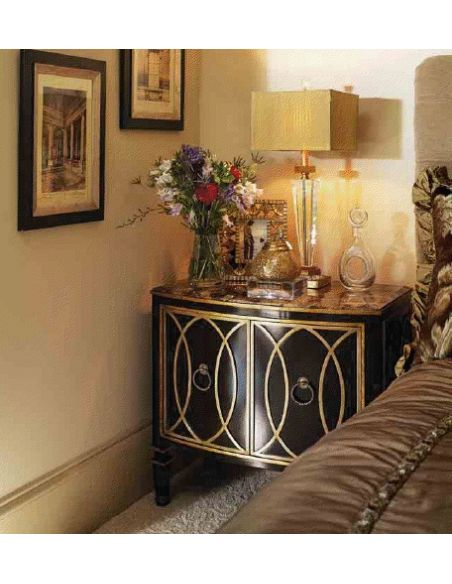 Queen and King Sized Beds Four Poster Bed, inset Antique Mirror detailing