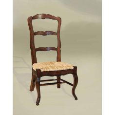 Dining Chairs Rustic French Ladderback Side Chair Rush Seat