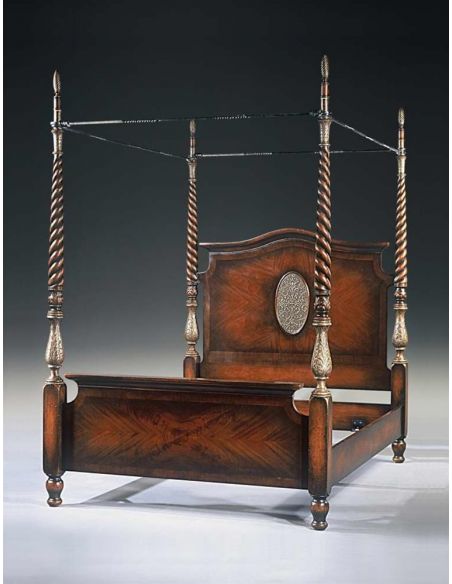19th century French four poster bed frame. 8205-017