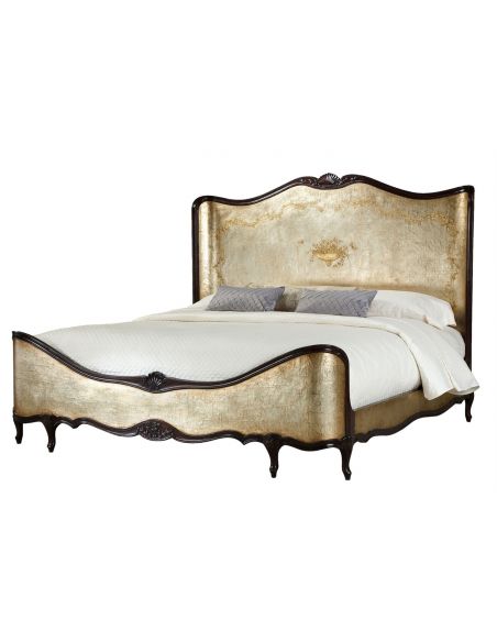 French style bed, gold decorated bed.