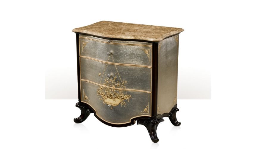 LUXURY BEDROOM FURNITURE French style bed, gold decorated bed.