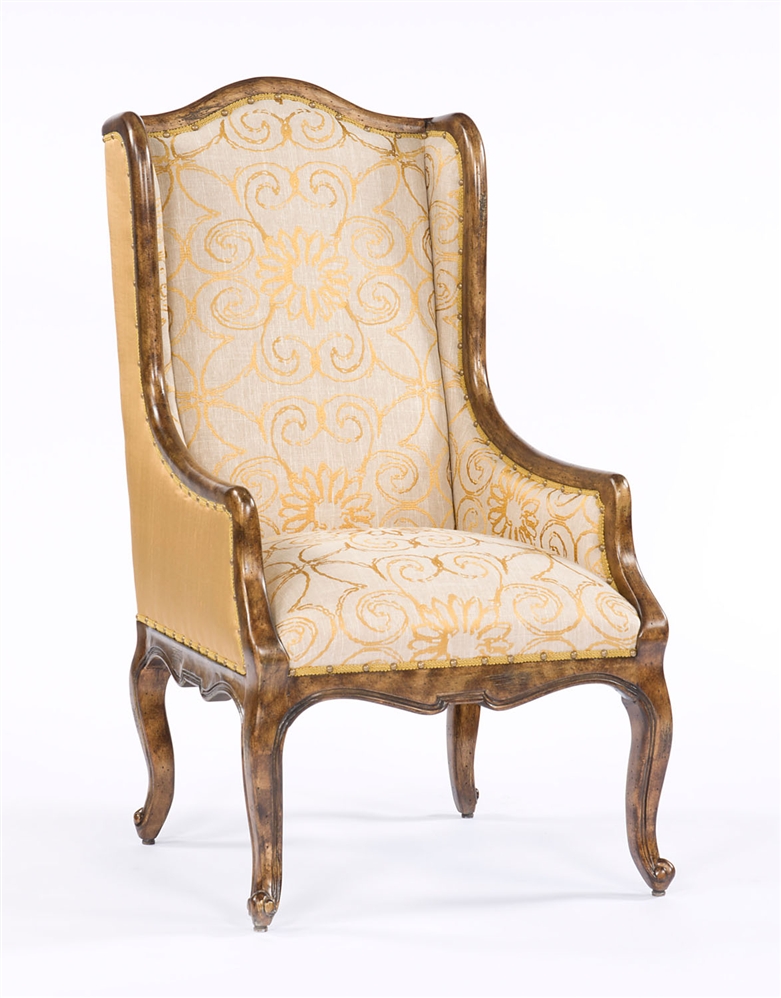 French Style Fabric Accent Chair 