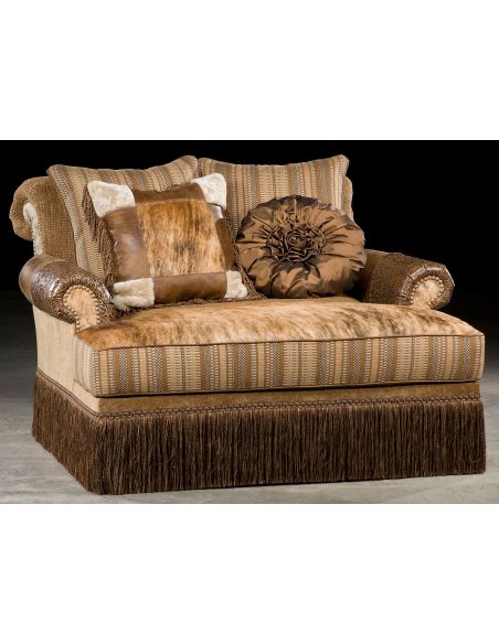 Furniture and furnishings. Plush chaise lounge. 422