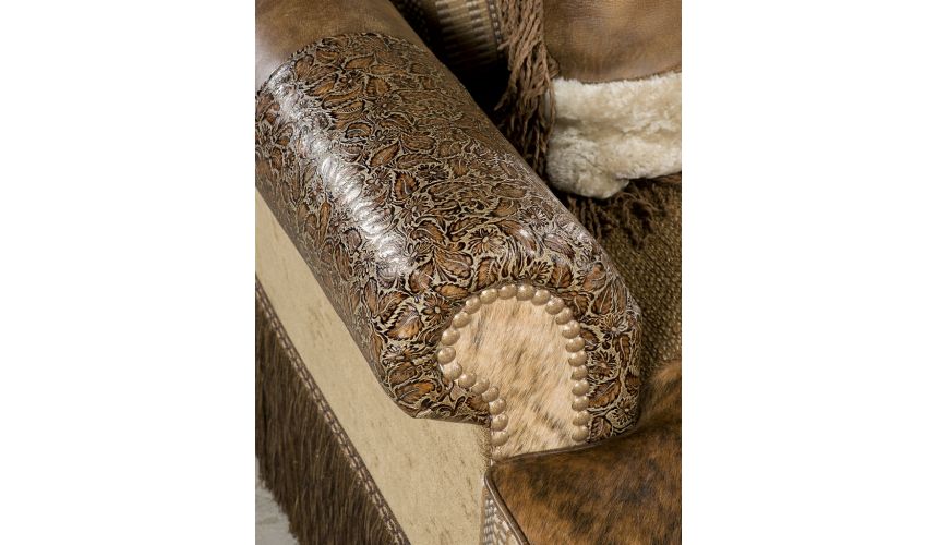 Luxury Leather & Upholstered Furniture Furniture and furnishings. Plush chaise lounge. 422