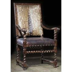 Dining Chairs Furniture home furnishing. Deer hair hide living room accent chair.
