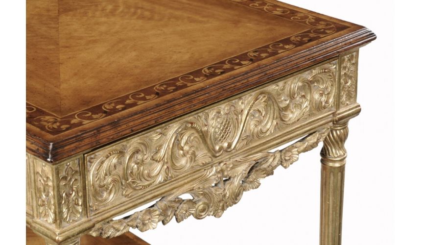 Square & Rectangular Side Tables Gilded Lamp-Side Table 593518