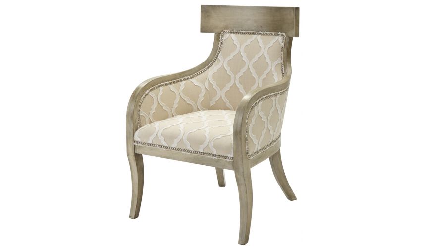 Luxury Leather & Upholstered Furniture Elegant Upholstered Arm Chair