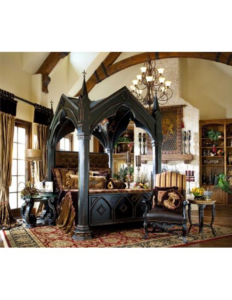 Gothic Home Furnishings - Gothic canopy bed fashion forward Custom made
