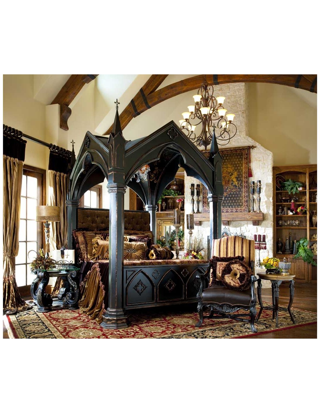 gothic home furnishings - gothic canopy bed fashion forward custom made