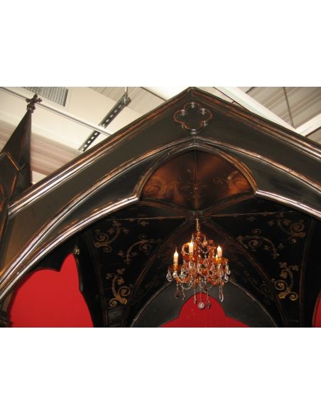 LUXURY BEDROOM FURNITURE Gothic Home Furnishings - Gothic canopy bed fashion forward Custom made