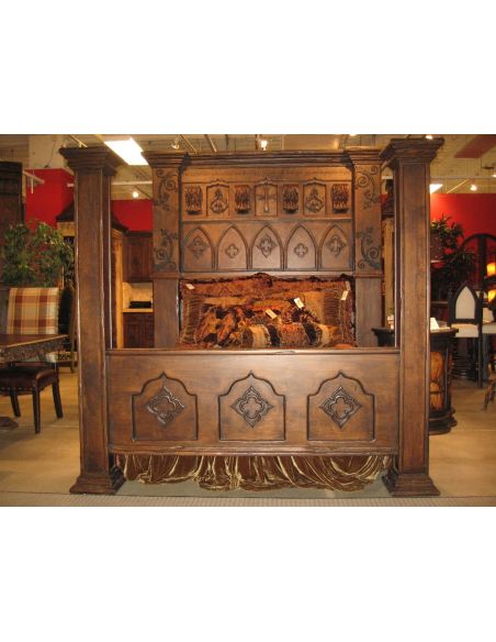 BEDS - Queen, King & California King Sizes Gothic high style bed high end bedroom set