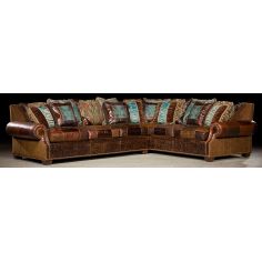 Luxury Leather & Upholstered Furniture Plush sectional sofa. Grand home furniture. 39