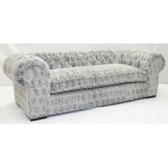 SOFA, COUCH & LOVESEAT Grey fox faux fur sofa. Crazy fun and comfortable.