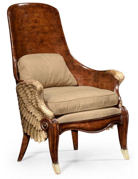 Luxury Leather & Upholstered Furniture Guardian Angel Wings Chair.