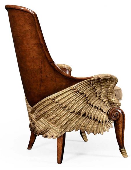 Luxury Leather & Upholstered Furniture Guardian Angel Wings Chair.