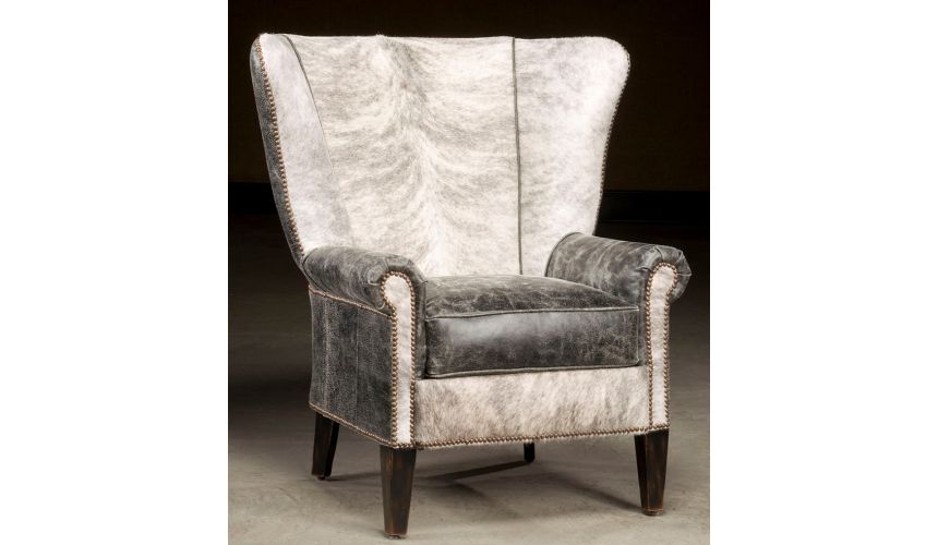 Distressed outlet accent chair