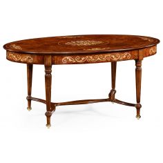 Coffee Tables Mother of pearl inlaid oval coffee table. 599329