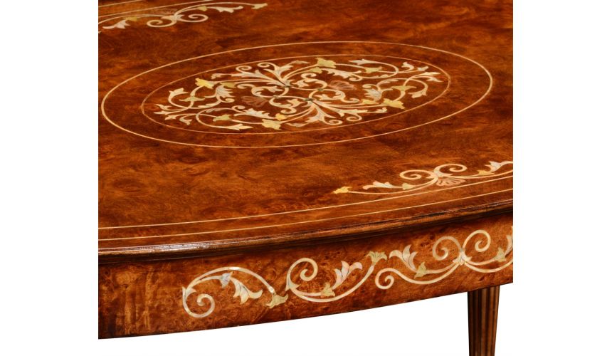 Coffee Tables Mother of pearl inlaid oval coffee table. 599329