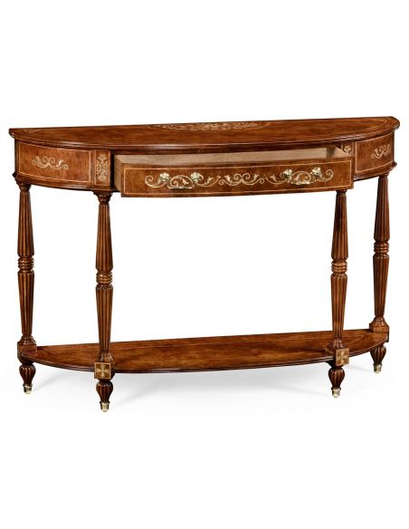 High end demilune console table. 599207