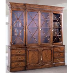Breakfronts & China Cabinets High end dining room furniture, mahogany breakfront bookcase