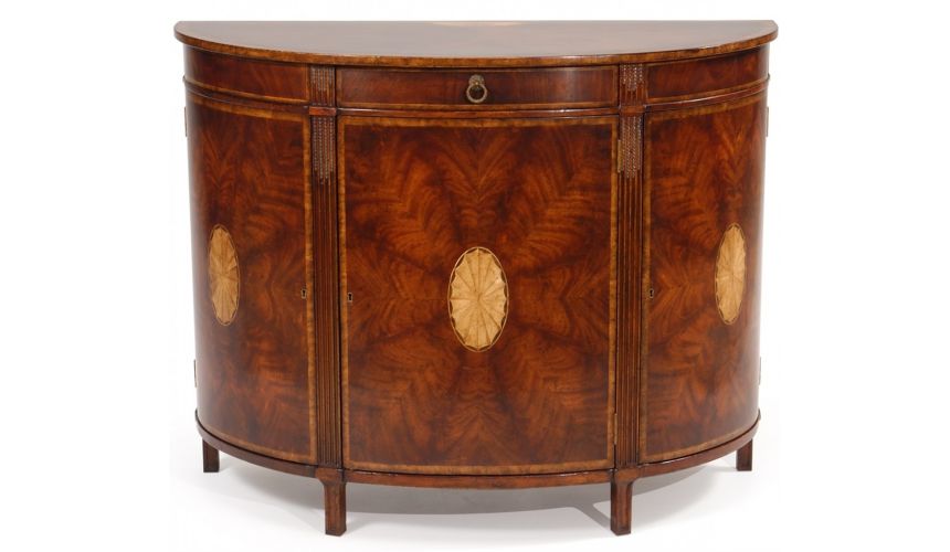 Breakfronts & China Cabinets Breakfronts China Closets Mahogany Demilune Cabinet