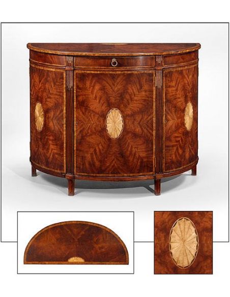 Breakfronts & China Cabinets Breakfronts China Closets Mahogany Demilune Cabinet