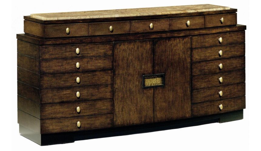 Dining Tables High end display cabinet. Modern furnishings.