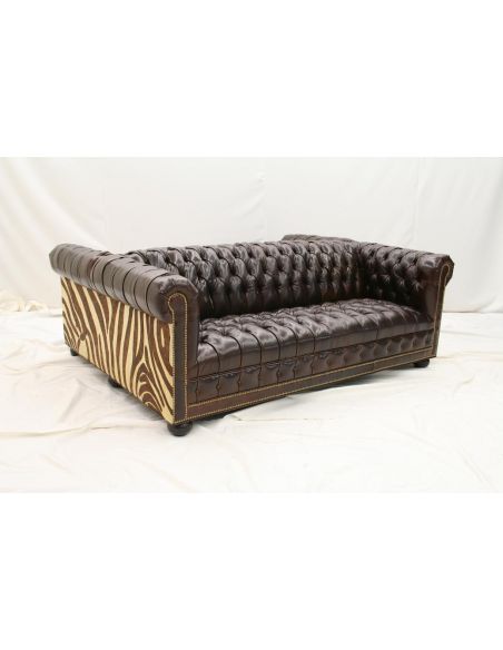 High End Furniture Tufted Double Sided Leather Sofa