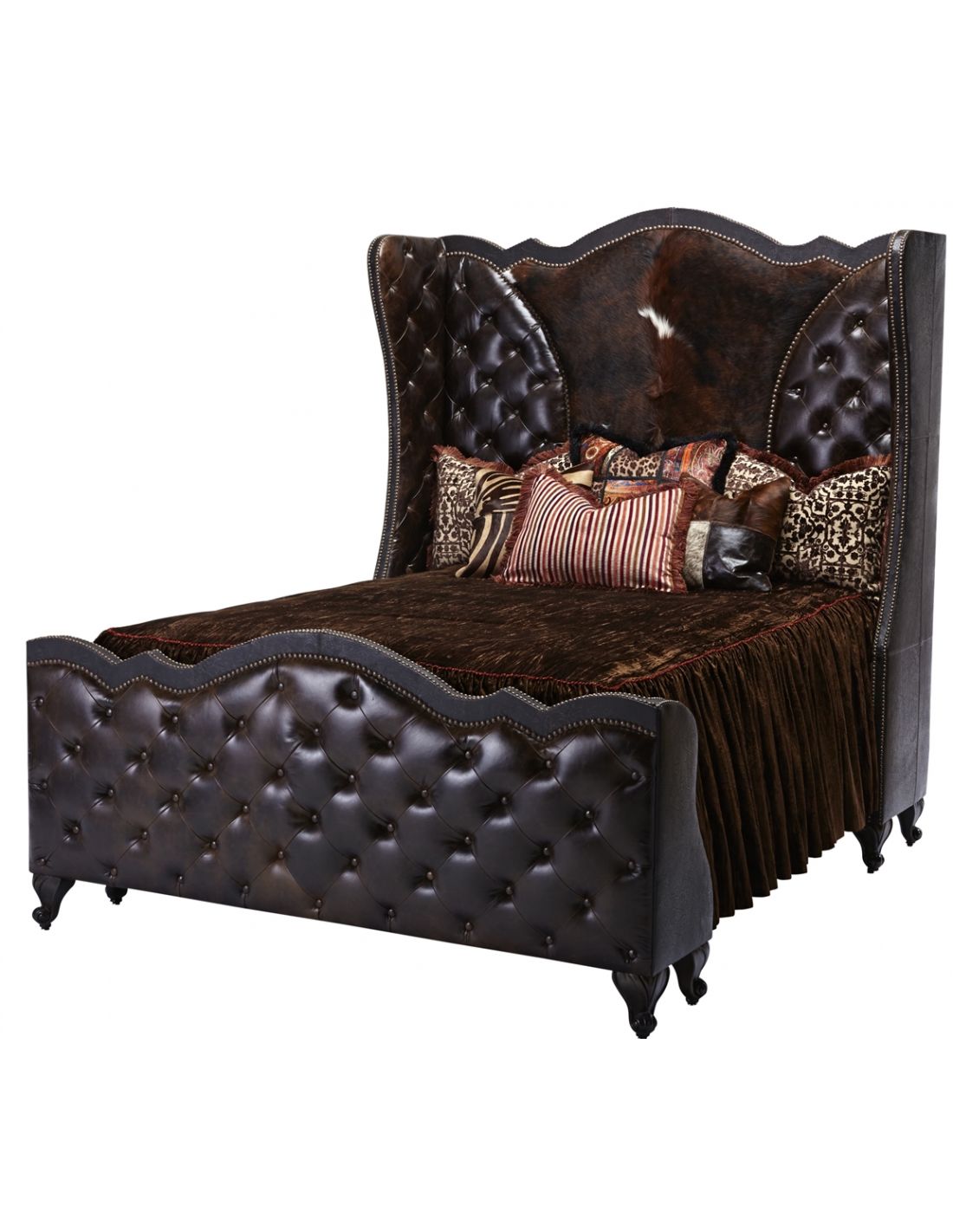 Grand Tufted Headboard With Wingback, Fabulous Baroque King Bed