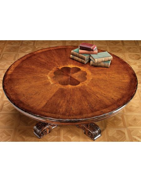 22 High end furniture, solid walnut dining table.
