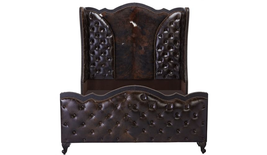 Grand Tufted Headboard With Wingback, Leather Tufted Headboard Cal King