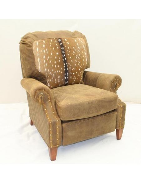 High quality furnishings, Fawn hair hide leather recliner