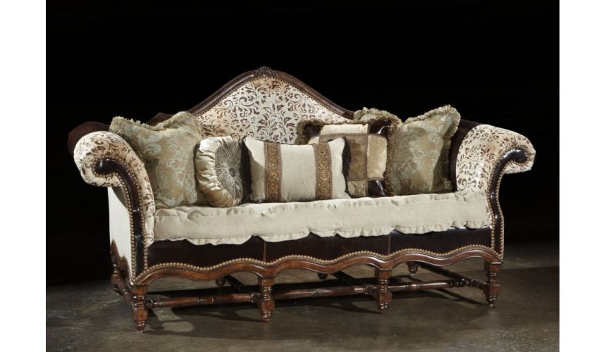 High Style Leather Sofa Unique Western, Tooled Leather Furniture