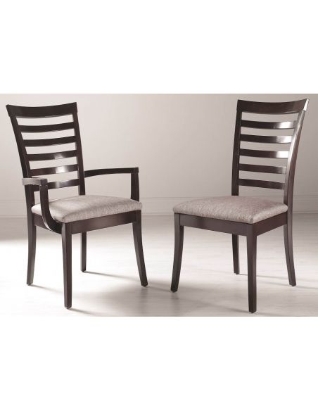 Slated back Dining Chairs (armed and armless)